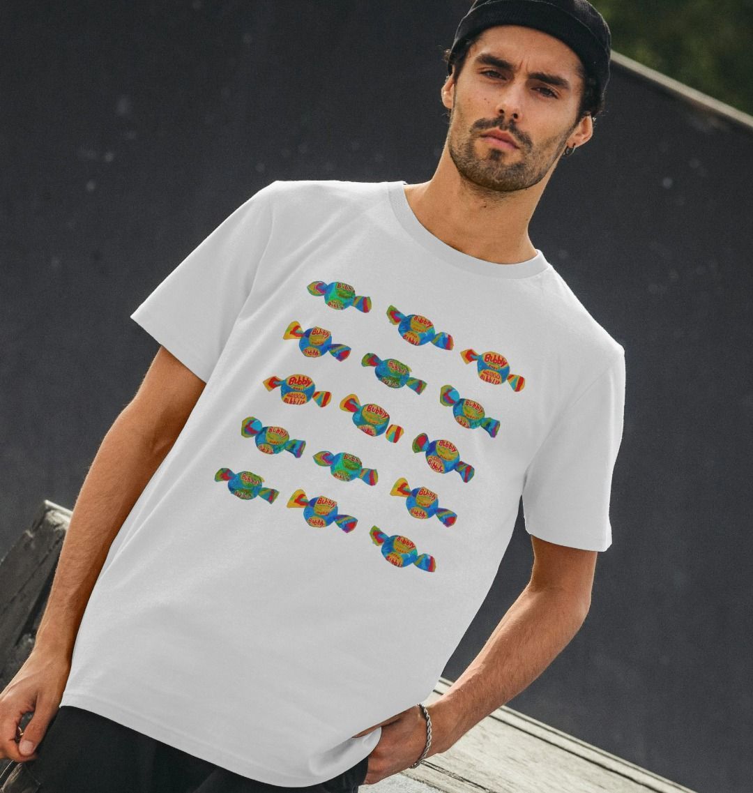 blowin' bubbles organic men's tee - Printed T-shirt - Sarah Millin
