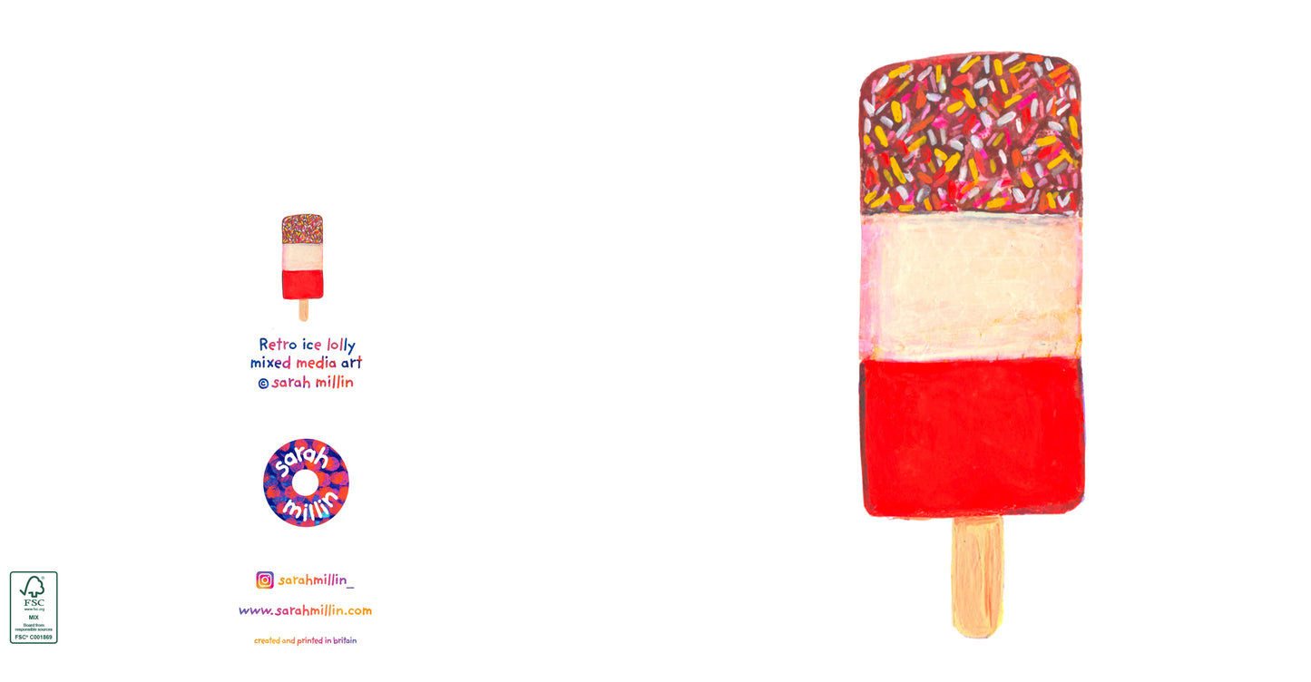 Retro Ice Lolly Greetings Card