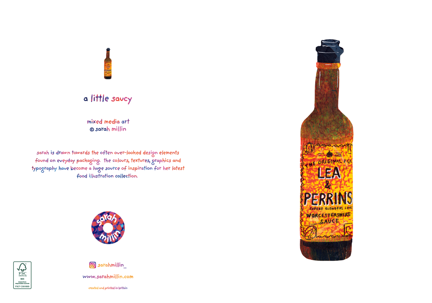 a little saucy greetings card - Greetings Card - Sarah Millin