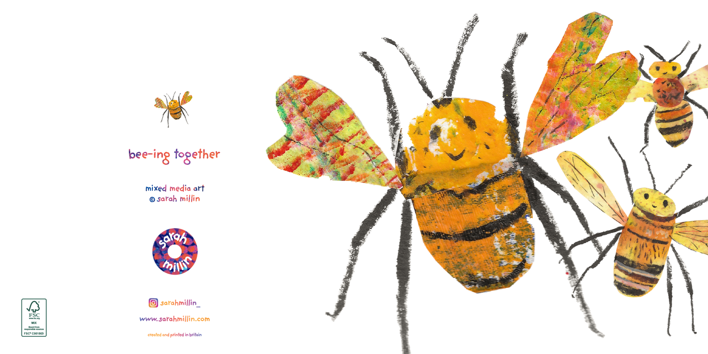 bee-ing together greetings card - Greetings Card - Sarah Millin