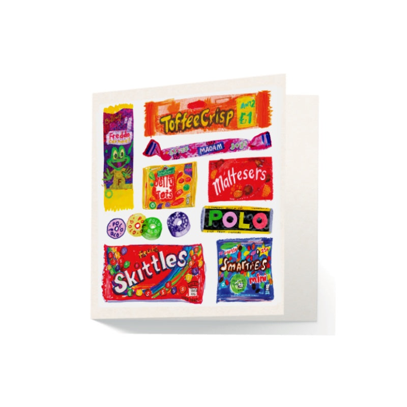 retro sweets collection of four greeting cards 7
