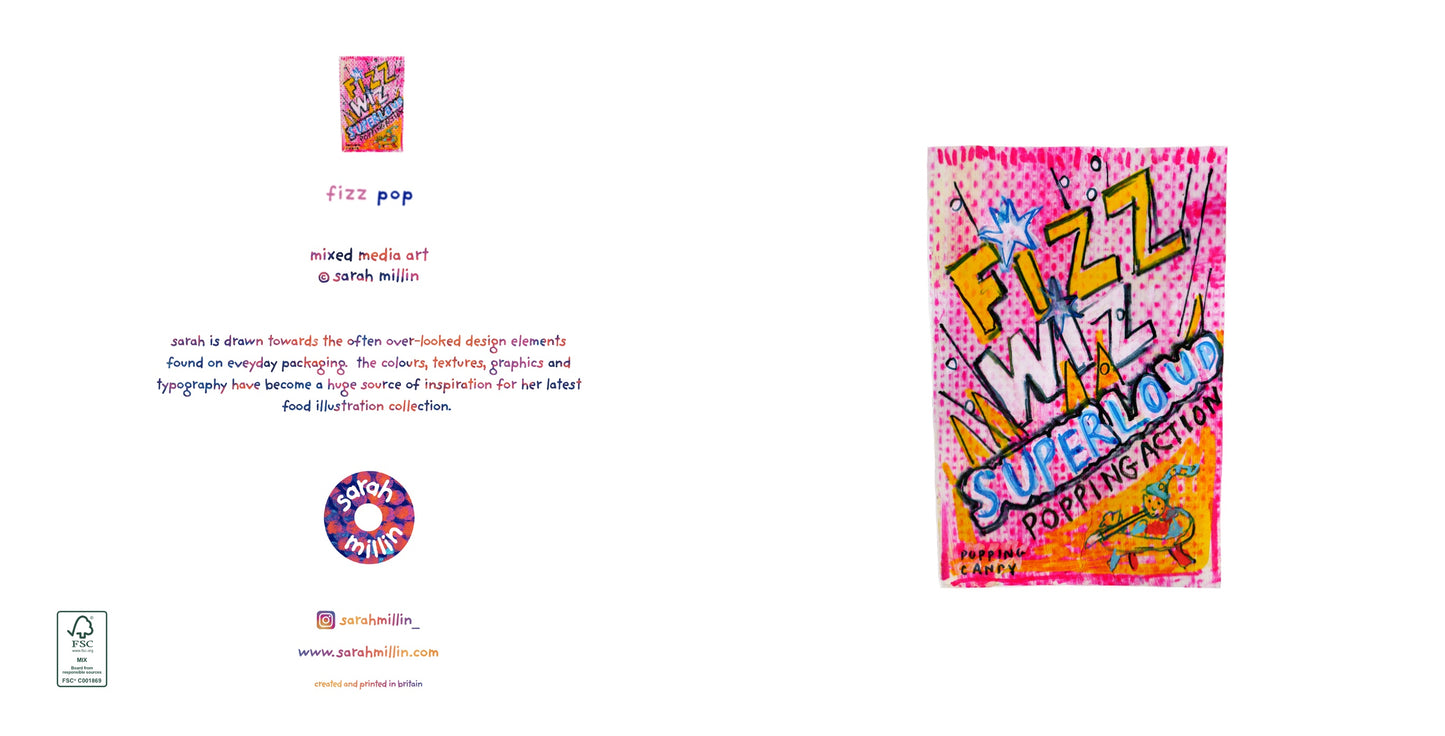 Fizz Pop Greetings Card