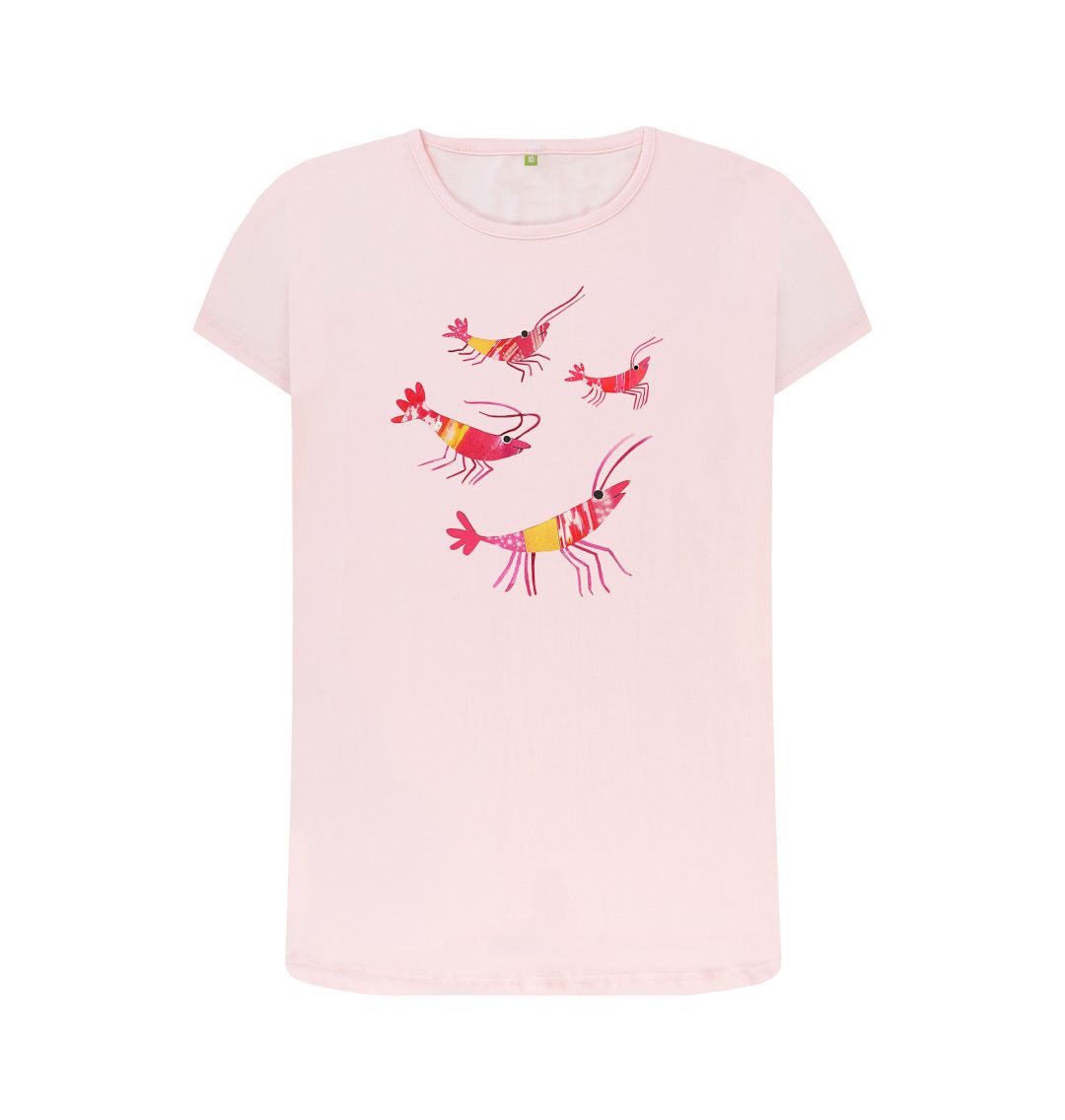 prawn party organic women's tee - Printed T-shirt - Sarah Millin