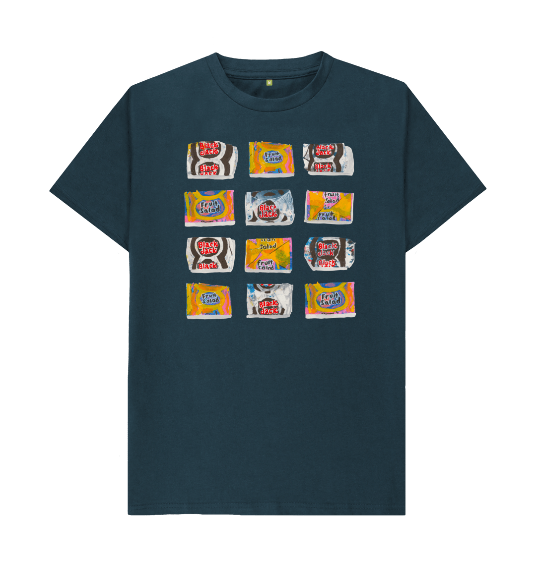 Denim Blue Printed T-shirt Front