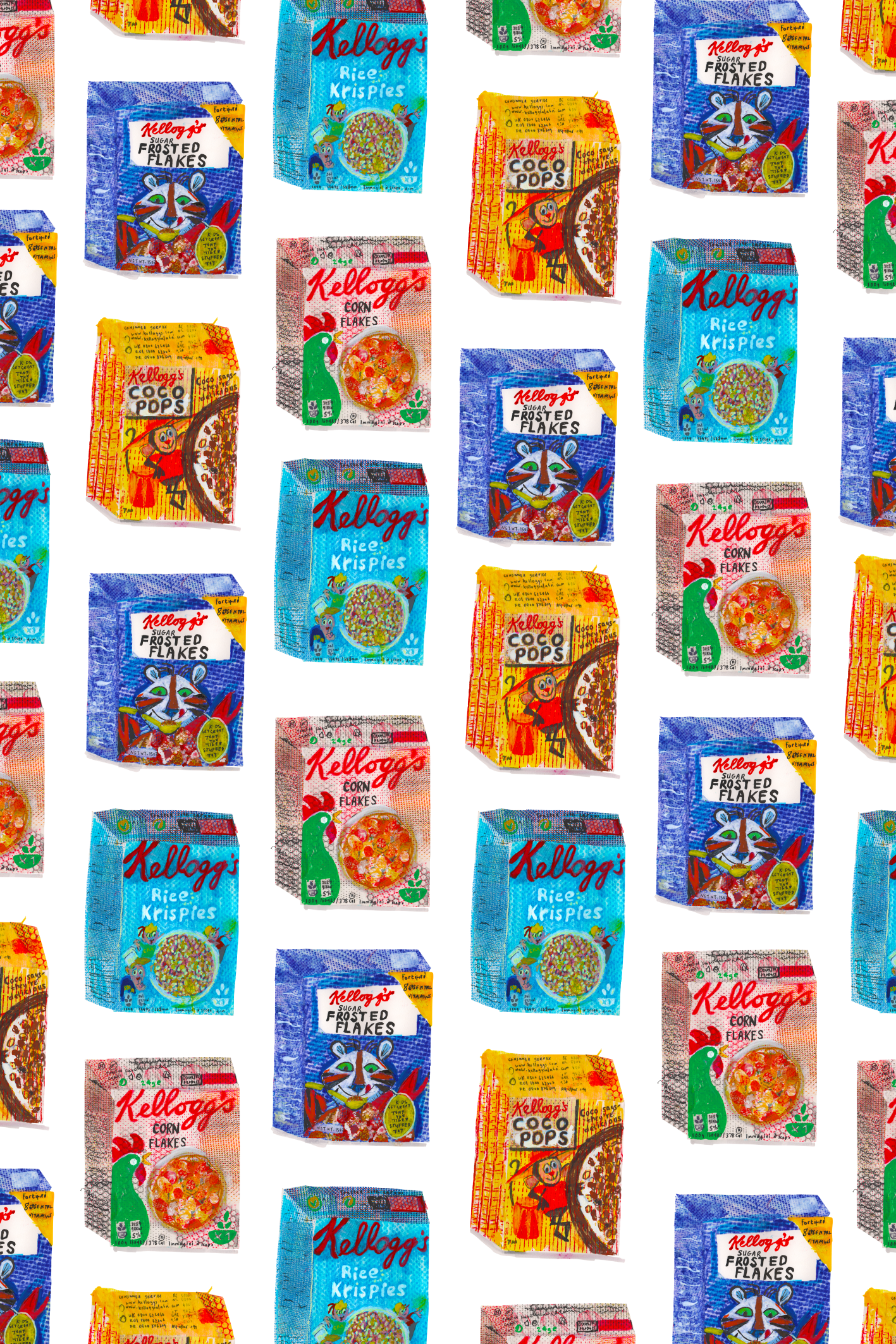 Breakfast Buddies Organic Cotton Tea Towel