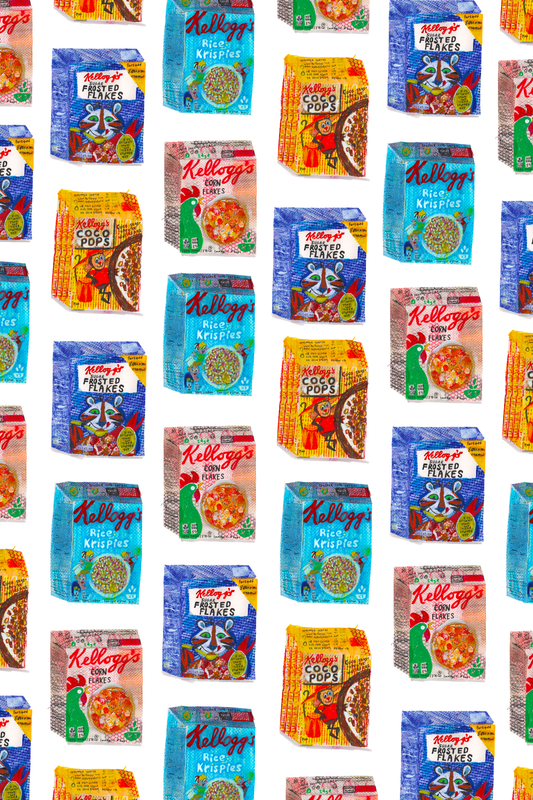 Breakfast Buddies Organic Cotton Tea Towel