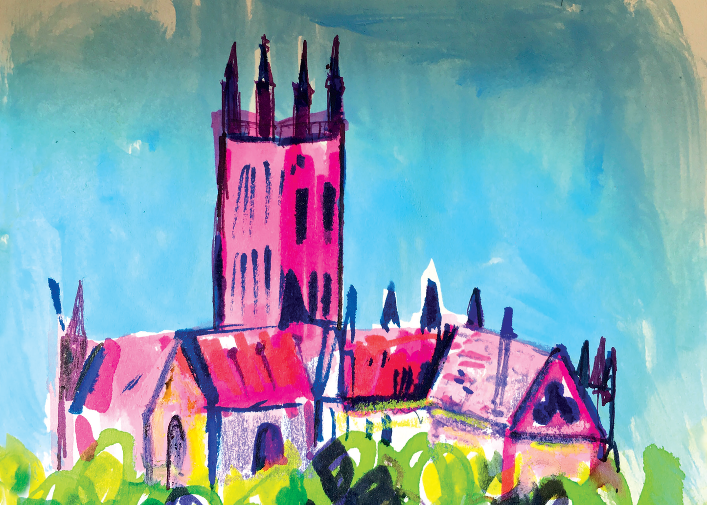 City of Worcester collection of four greeting cards