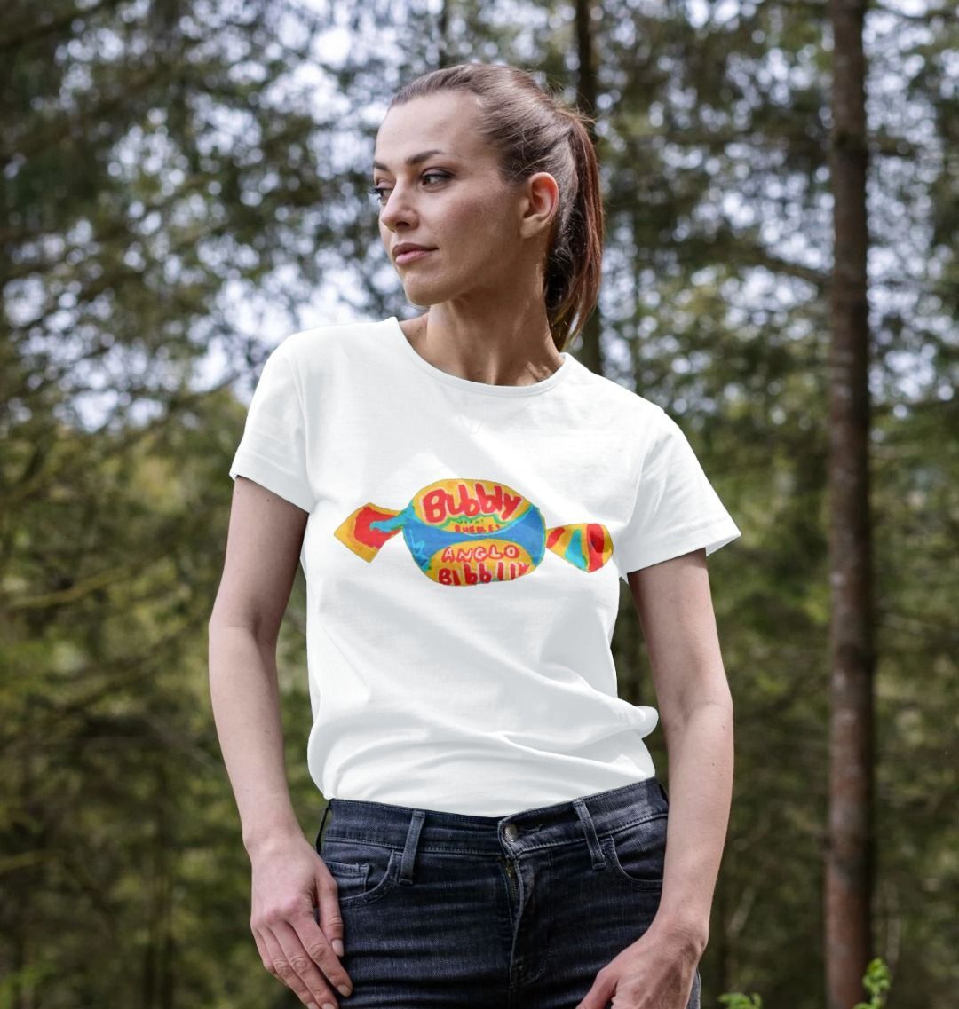 blowin' big bubbles organic women's tee - Printed T-shirt - Sarah Millin