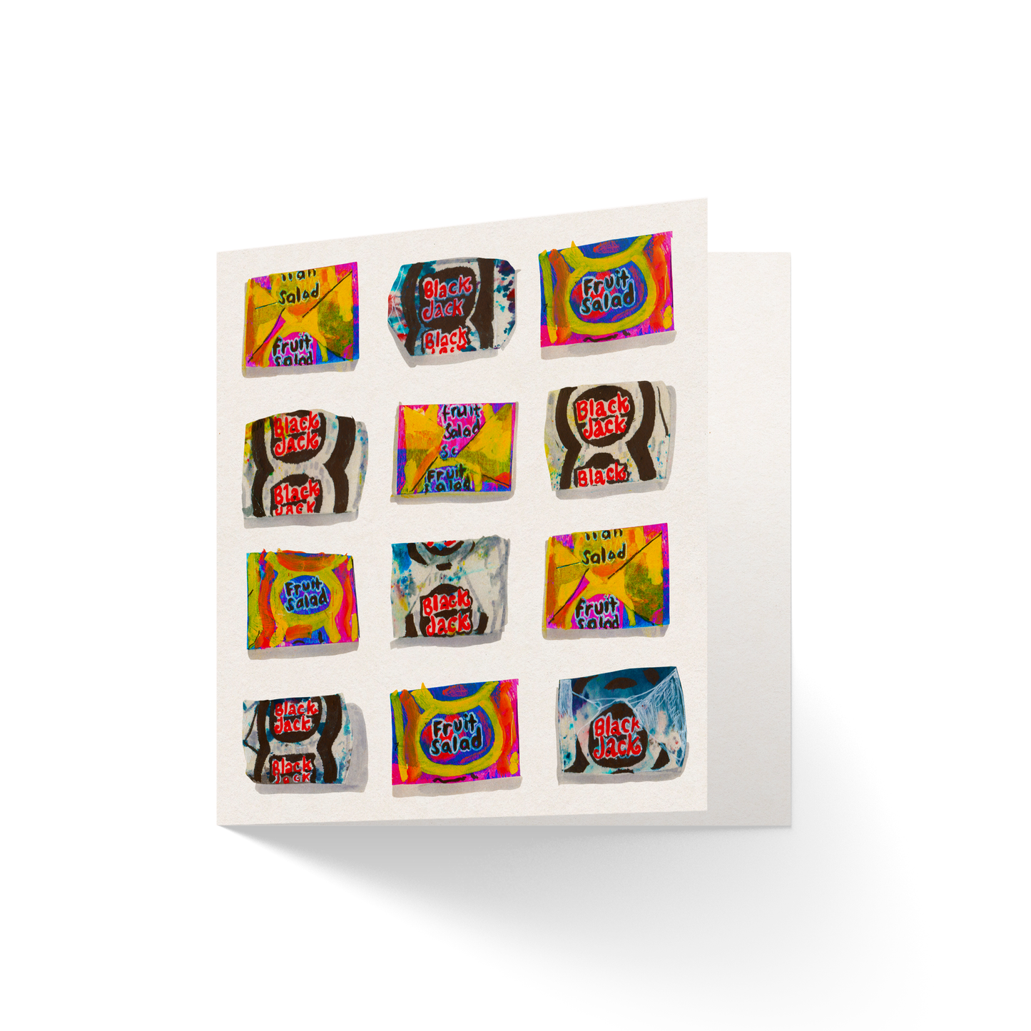 retro sweets collection of four greeting cards 7