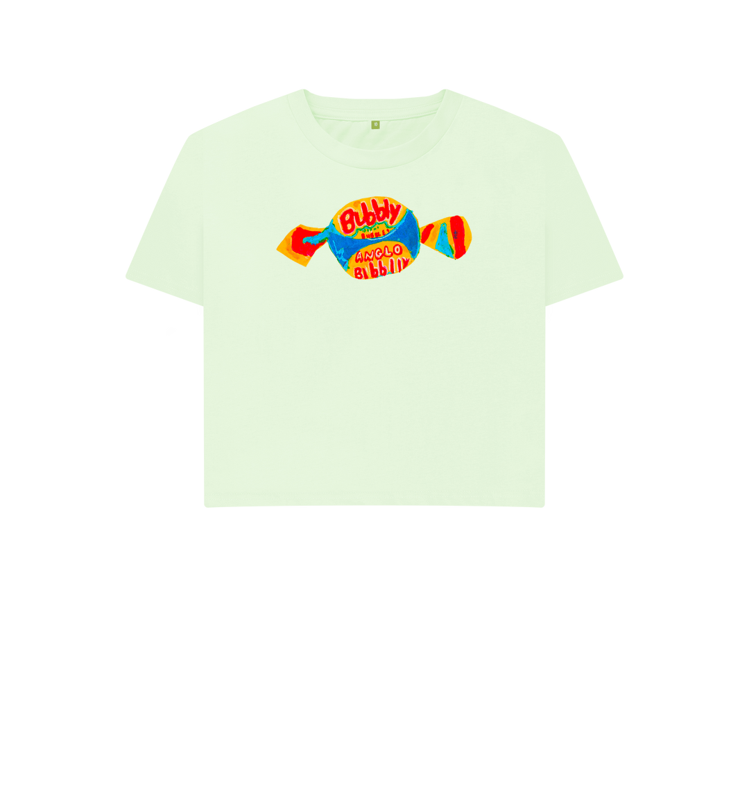 Pastel Green Printed T-shirt Front