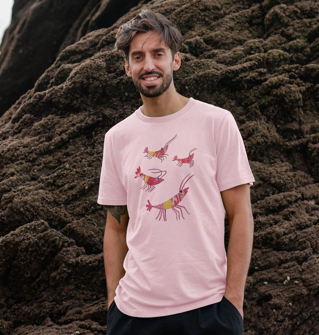 prawn party organic men's tee - Printed T-shirt - Sarah Millin