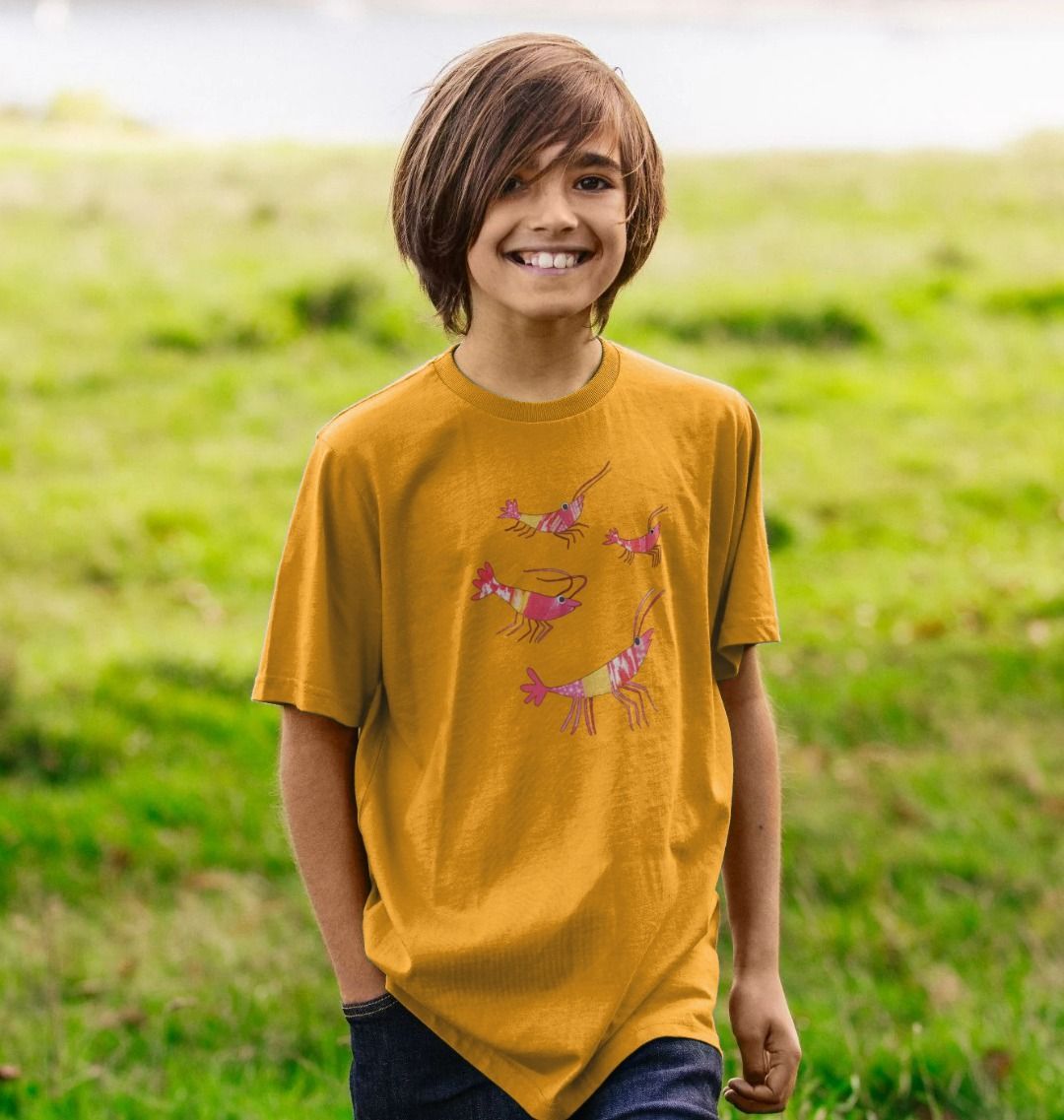 prawn party organic kids tee - Printed Kids T-Shirt - Sarah Millin