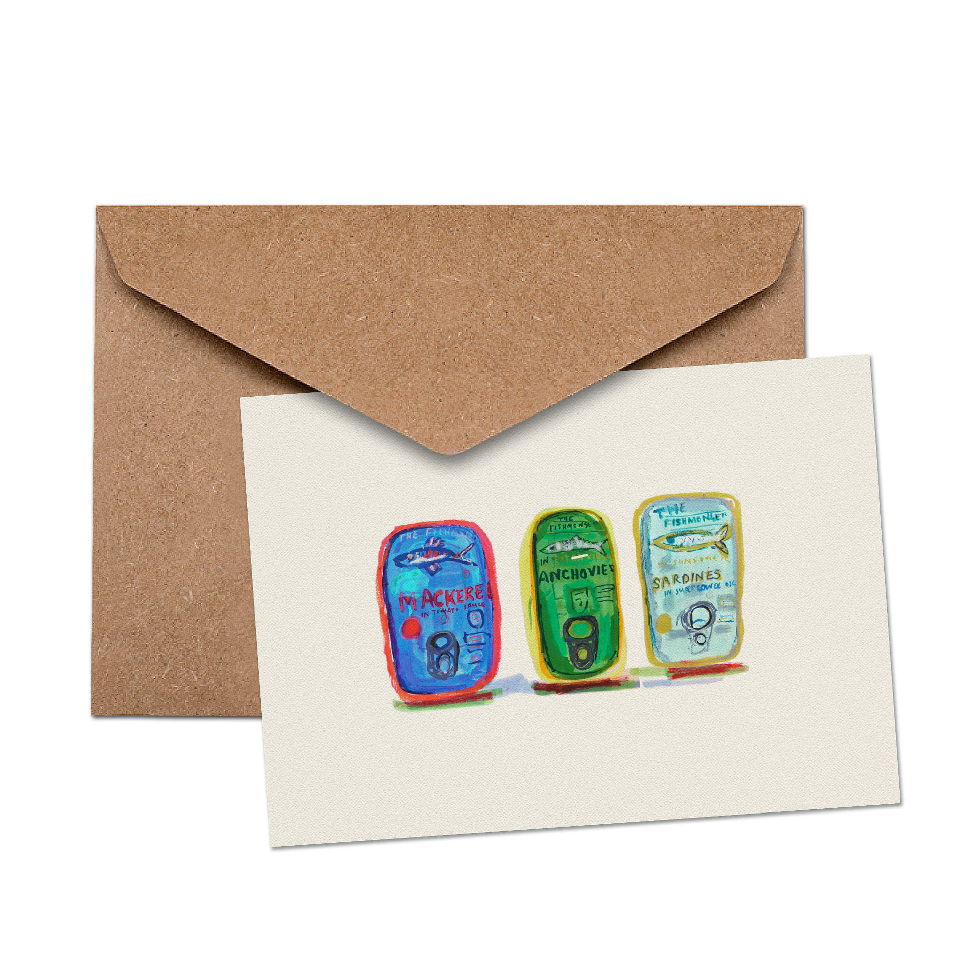 fish for tea greetings card - Greetings Card - Sarah Millin