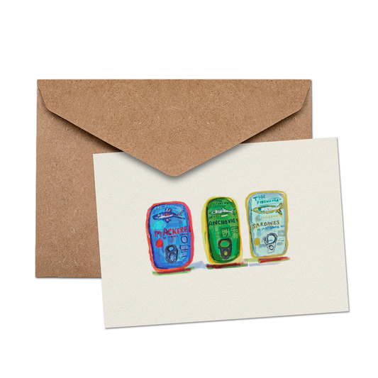 fish for tea greetings card - Greetings Card - Sarah Millin