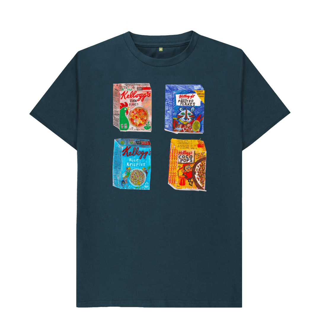 Denim Blue Printed T-shirt Front