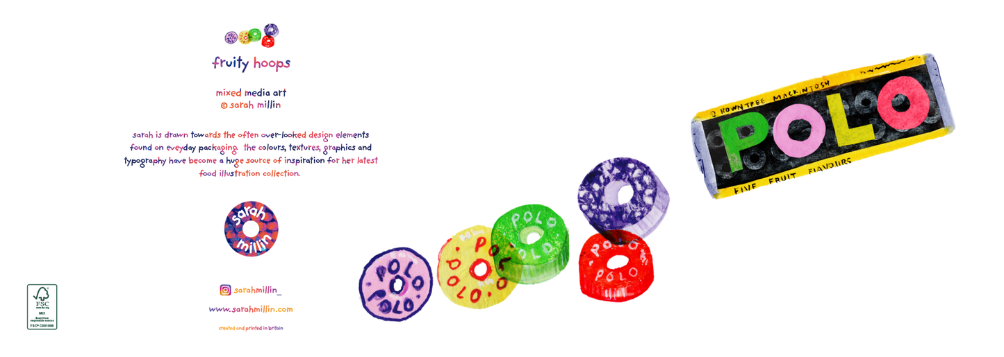 fruity hoops greetings card - Greetings Card - Sarah Millin