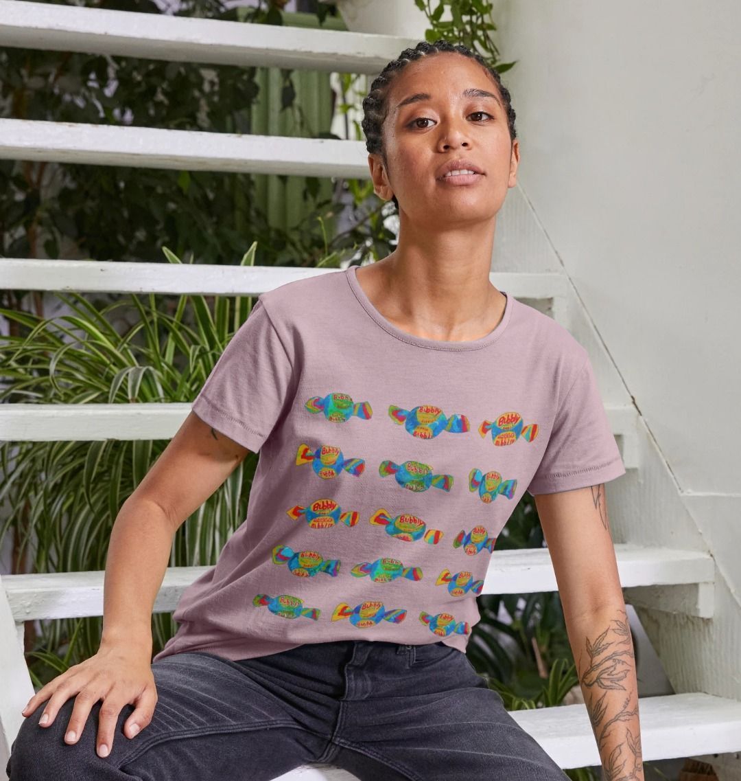 blowin' bubbles organic women's tee - Printed T-shirt - Sarah Millin