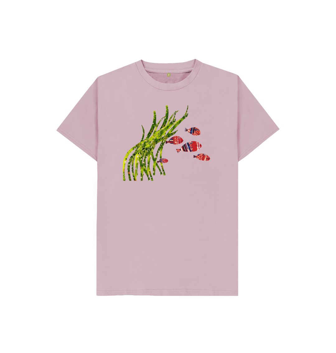Mauve Printed Kids T-Shirt Front