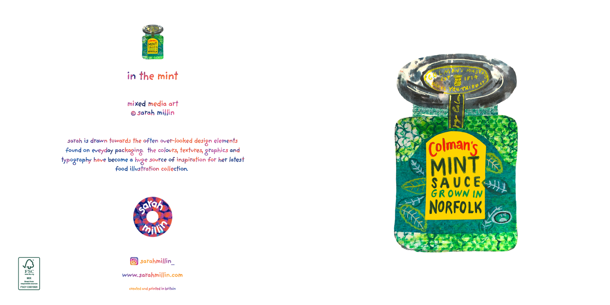 in the mint greetings card - Greetings Card - Sarah Millin