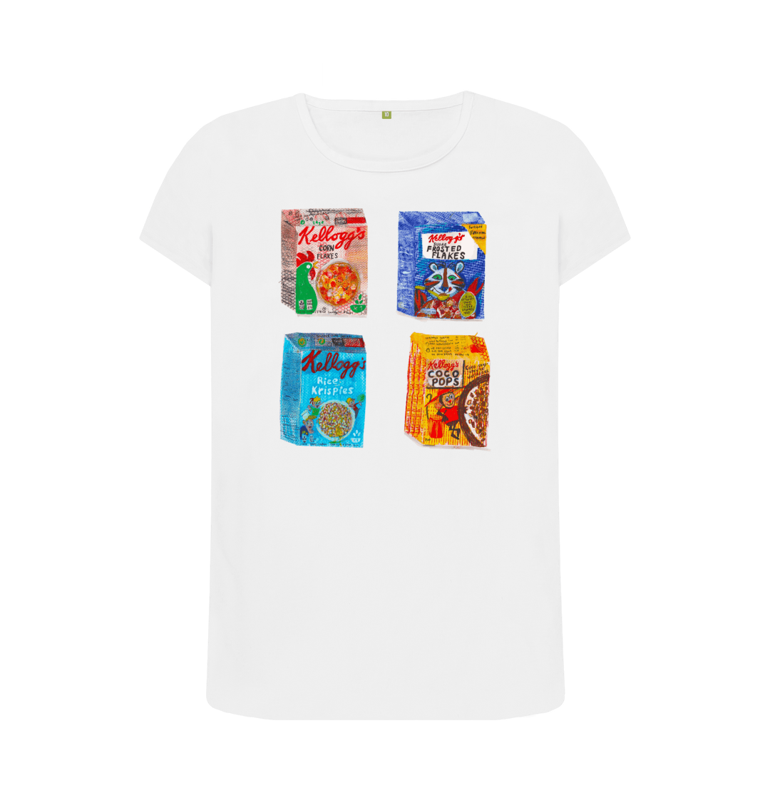 White Printed T-shirt Front