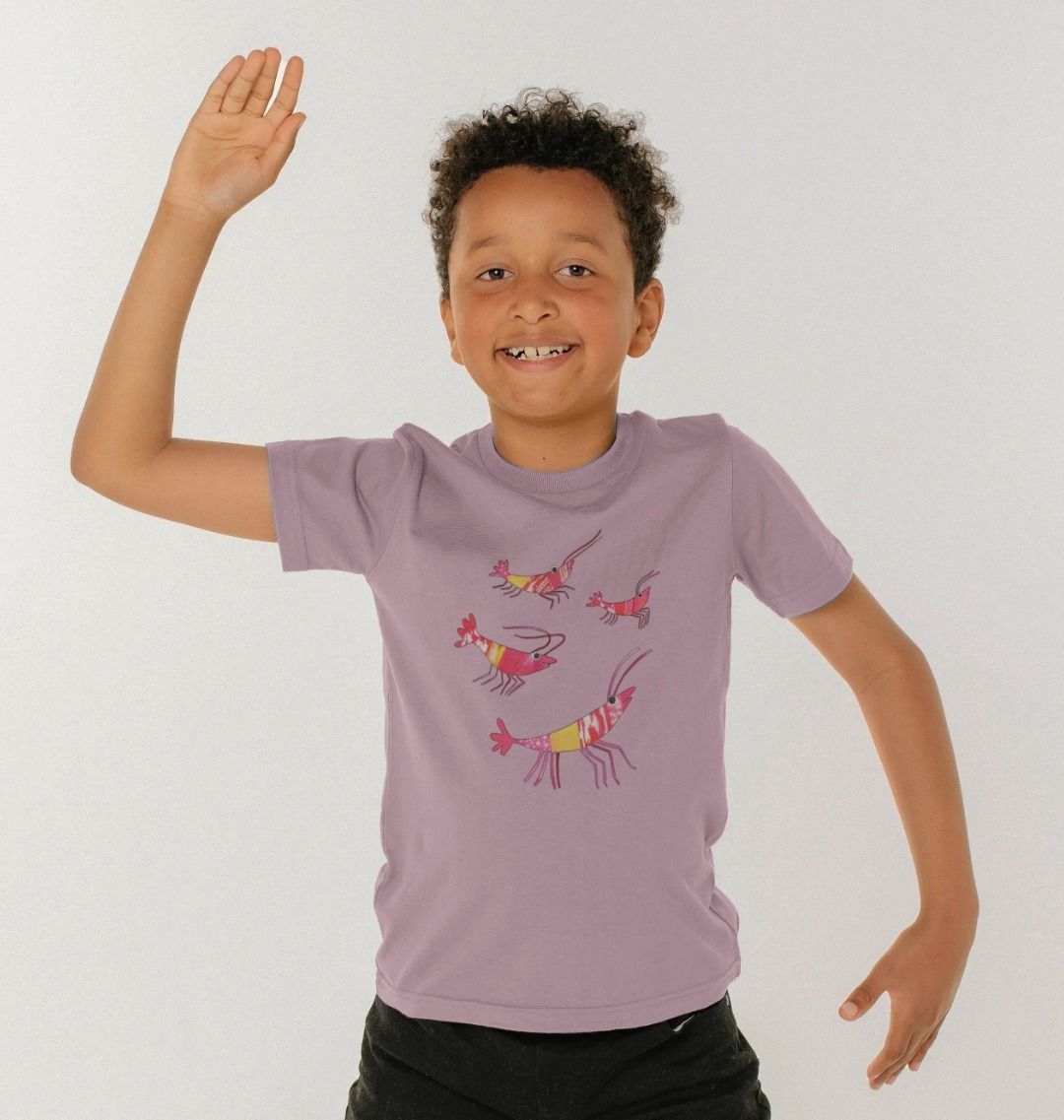 prawn party organic kids tee - Printed Kids T-Shirt - Sarah Millin