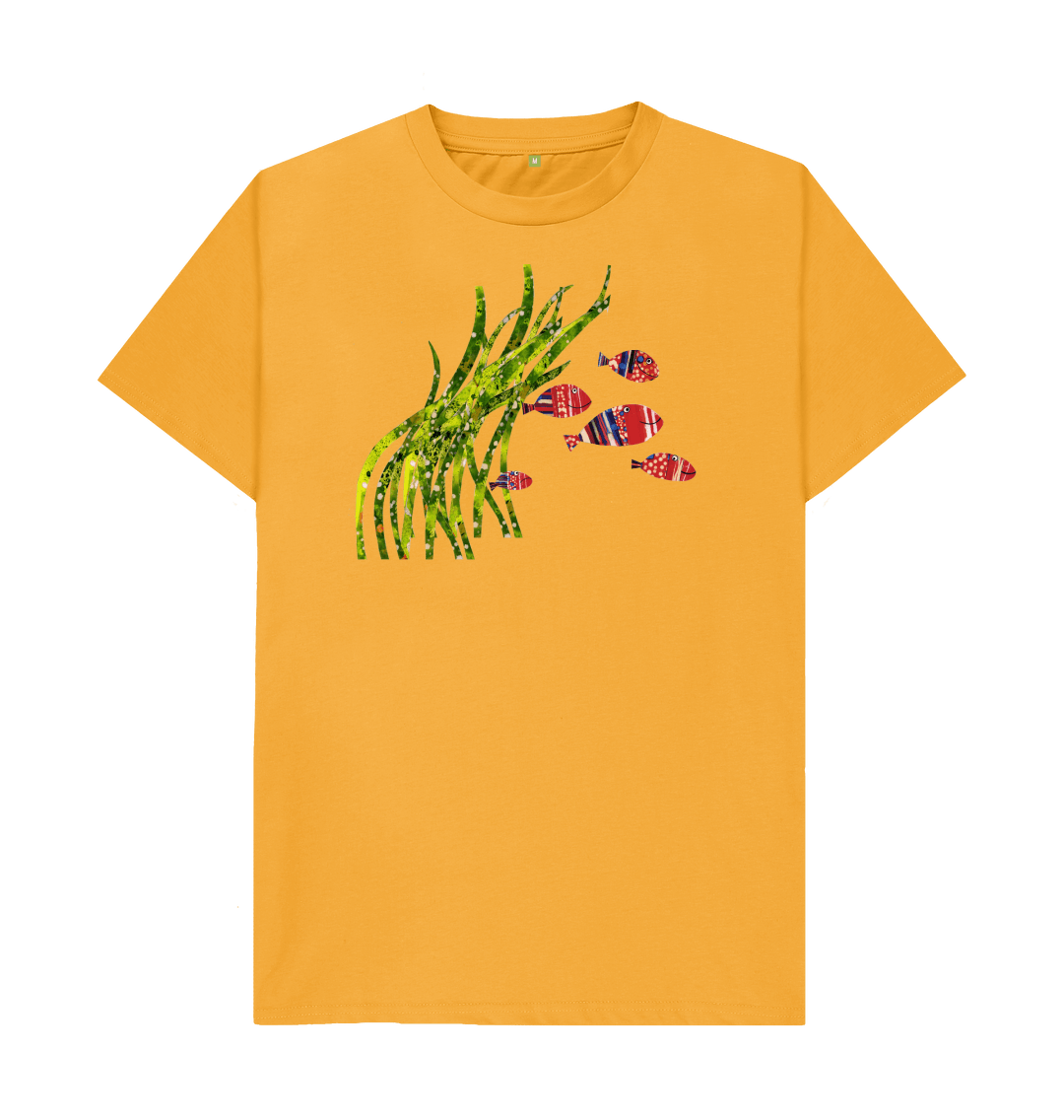 Mustard Printed T-shirt Front