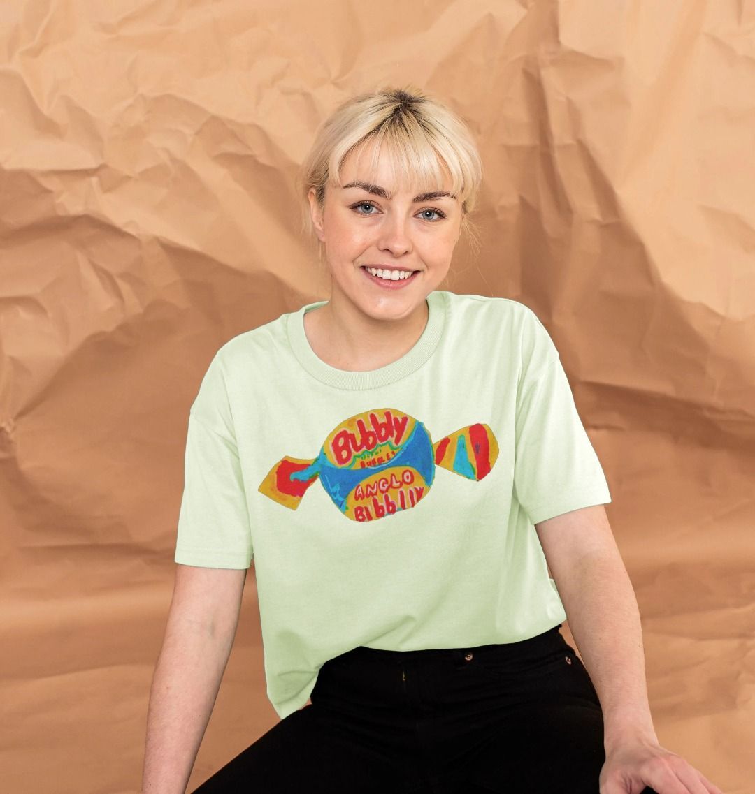 blowin' big bubbles women's boxee tee - Printed T-shirt - Sarah Millin