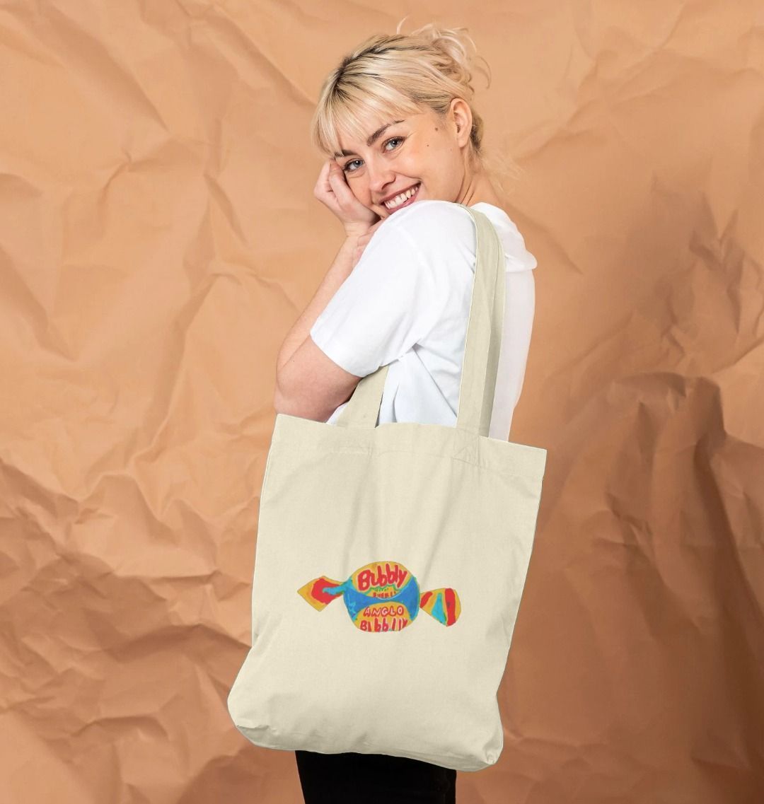 blowin' big bubbles organic tote bag - Printed Bag - Sarah Millin
