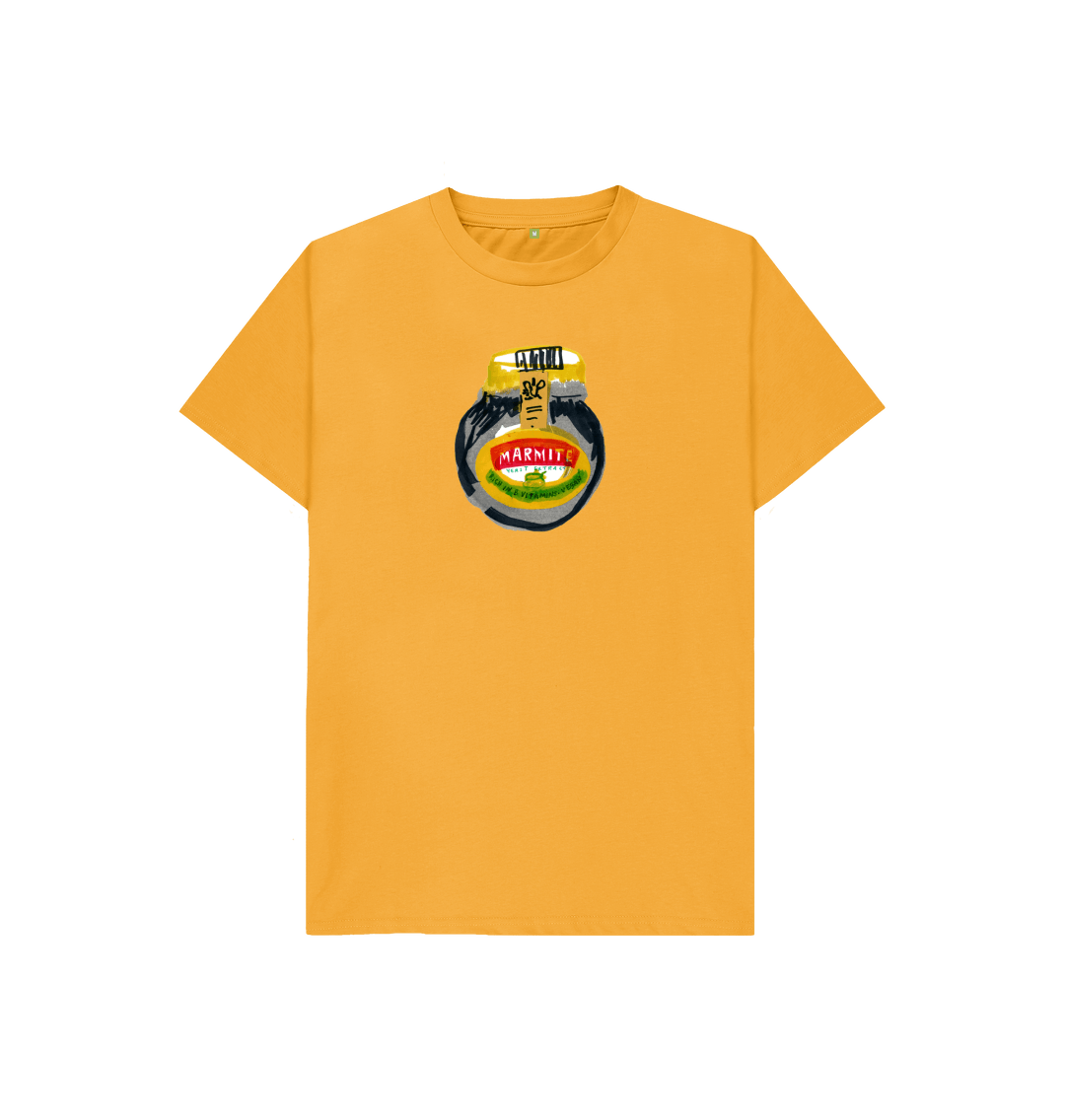 Mustard Printed Kids T-Shirt Front
