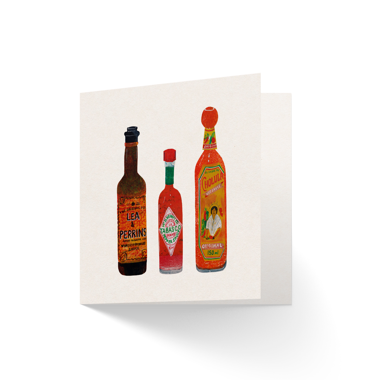 Retro food collection of four greeting cards
