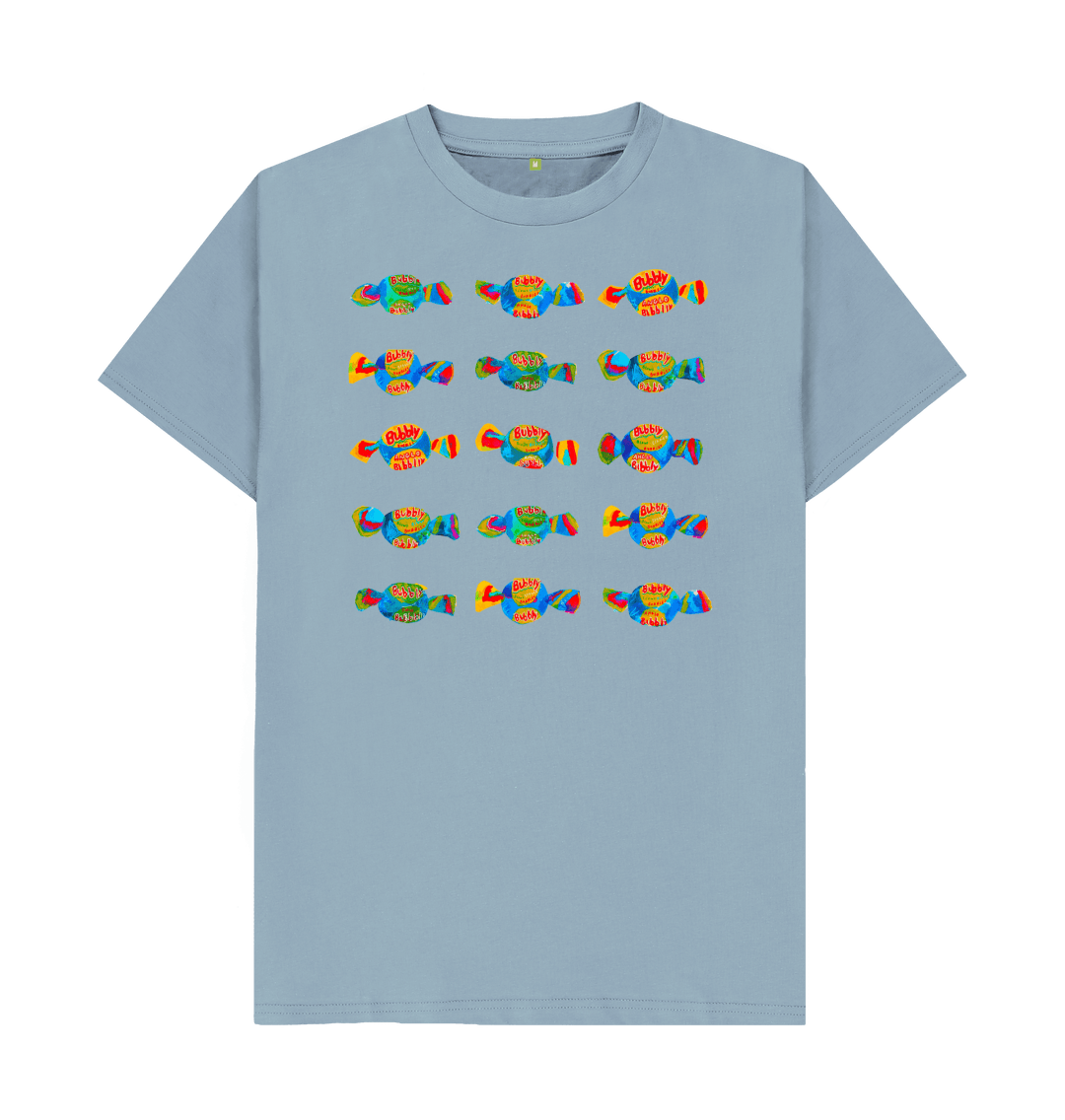 Stone Blue Printed T-shirt Front