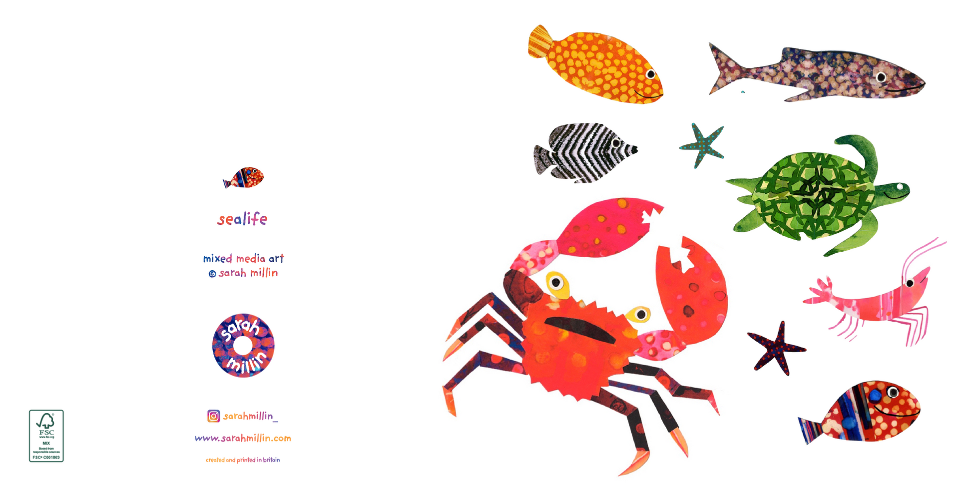 sealife greetings card - Greetings Card - Sarah Millin