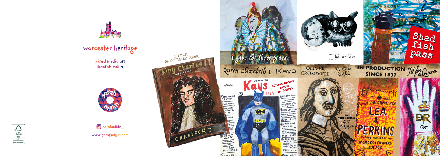 worcester heritage greetings card - Greetings Card - Sarah Millin