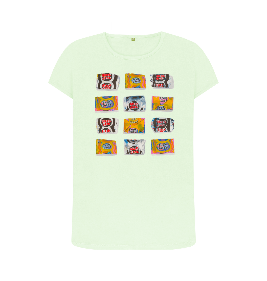 Pastel Green Printed T-shirt Front