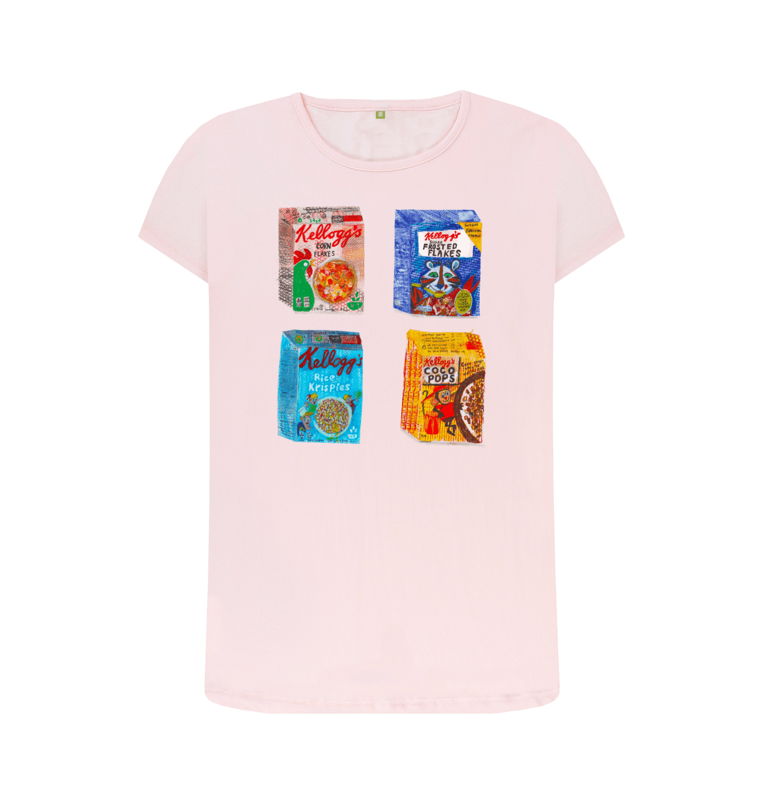 Pink Printed T-shirt Front