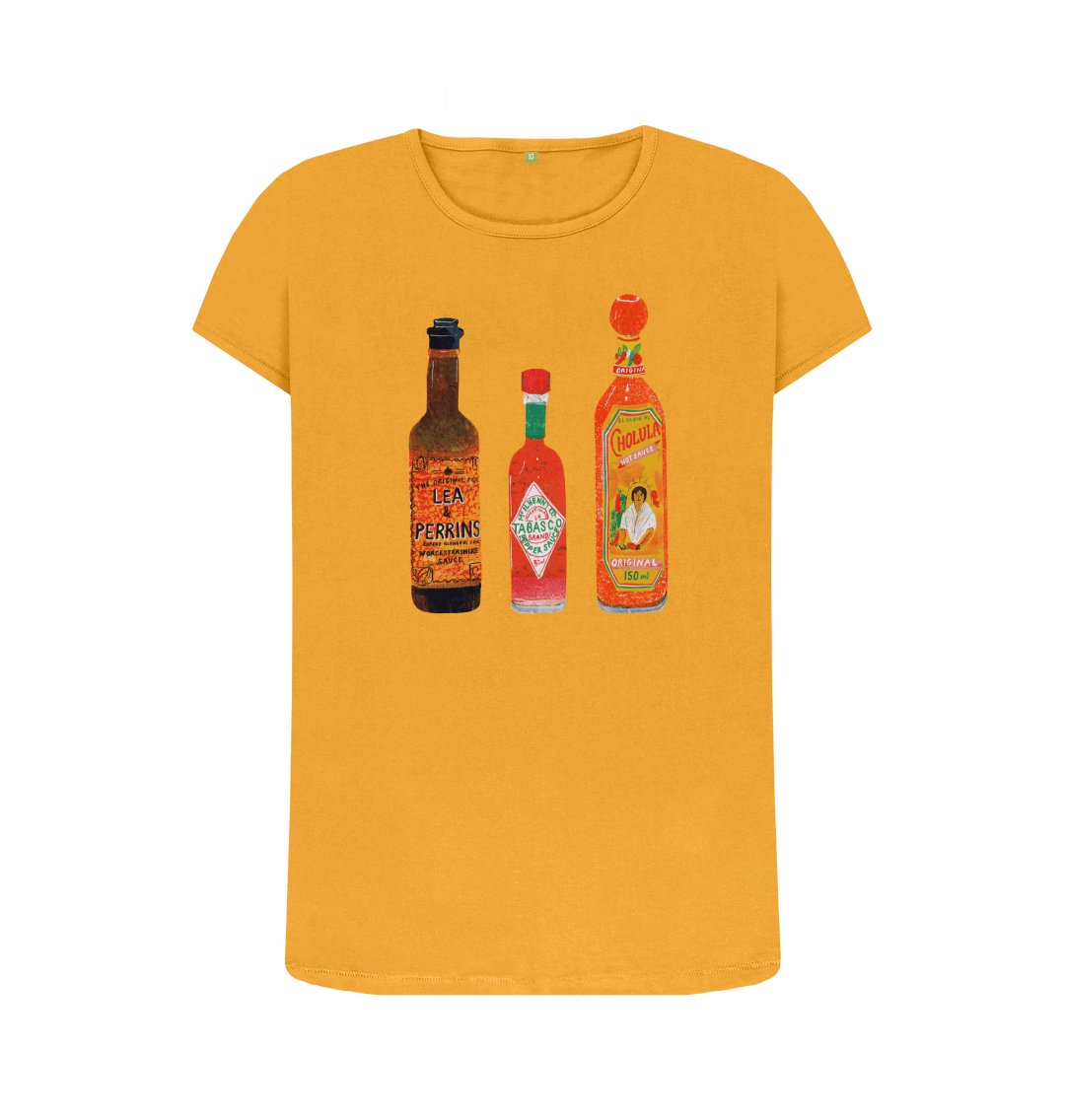 Mustard Printed T-shirt Front