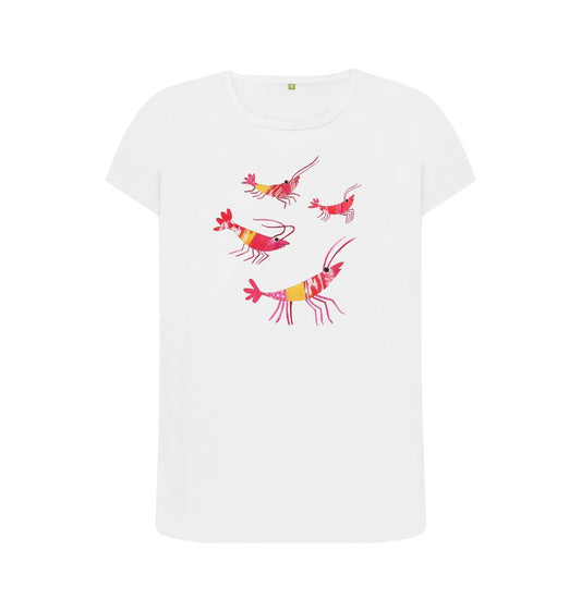 prawn party organic women's tee - Printed T-shirt - Sarah Millin