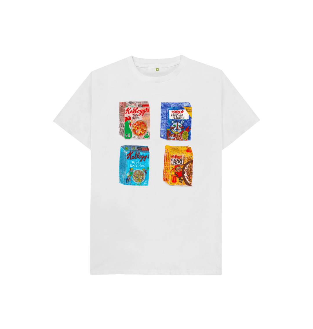White Printed Kids T-Shirt Front