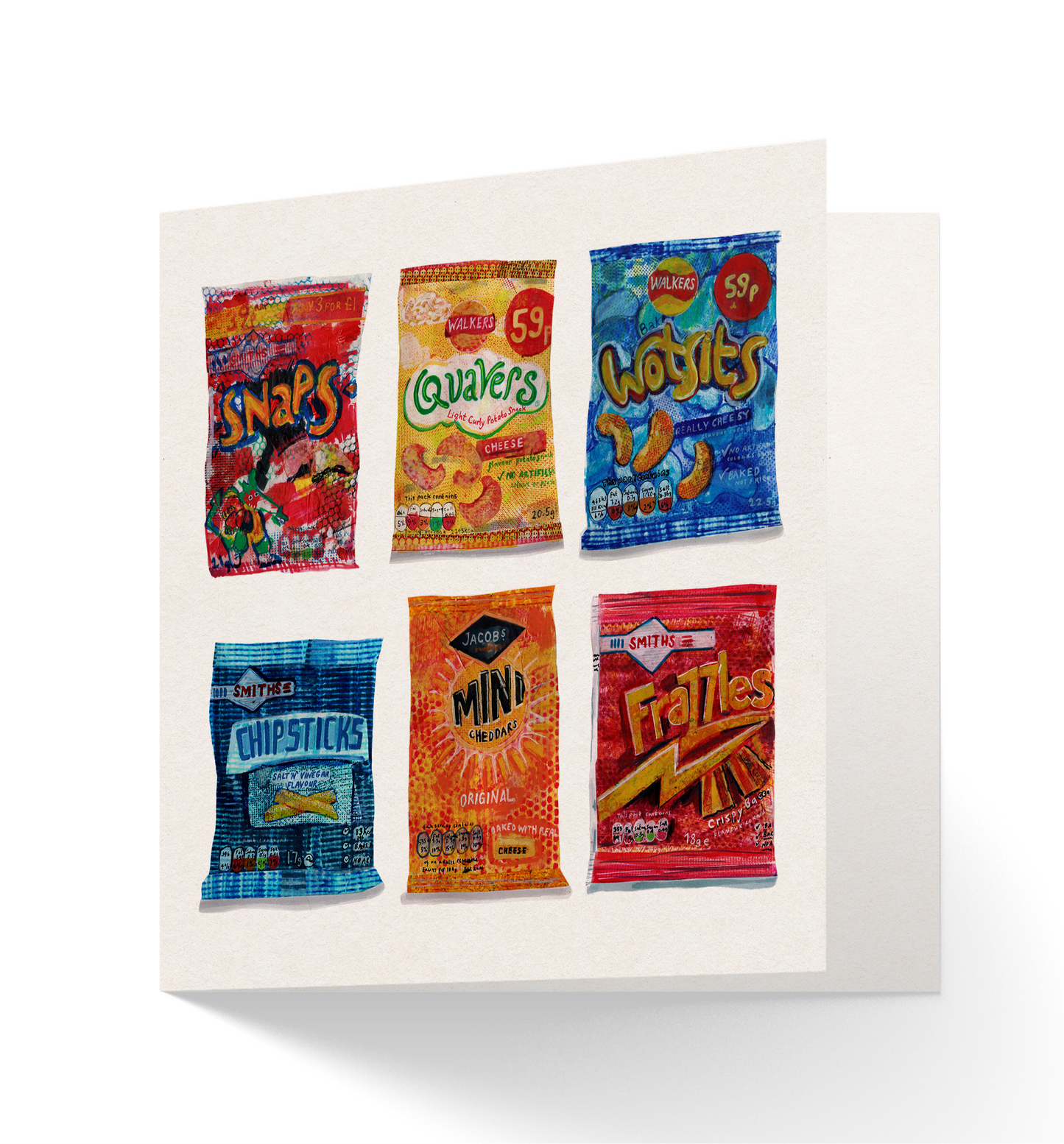 After Swim Snacks Greetings Card