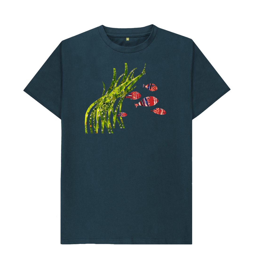 Denim Blue Printed T-shirt Front