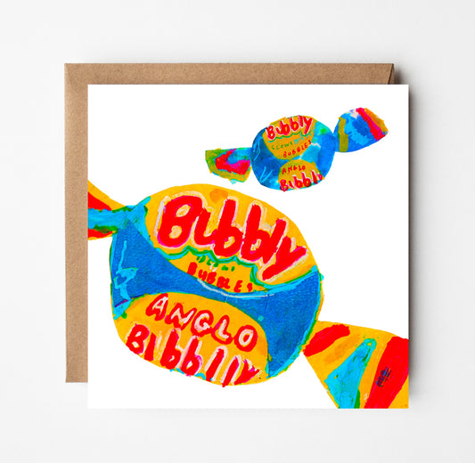 Blowin' Big Bubbles Greetings Card