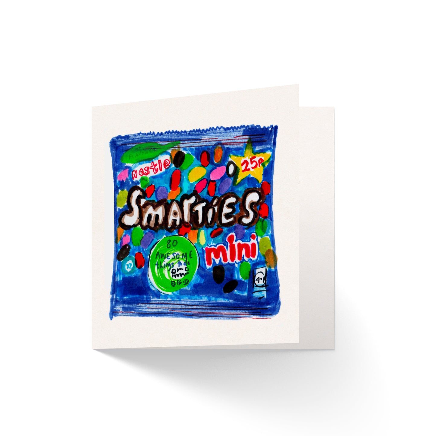 Colourful Candy Greetings Card