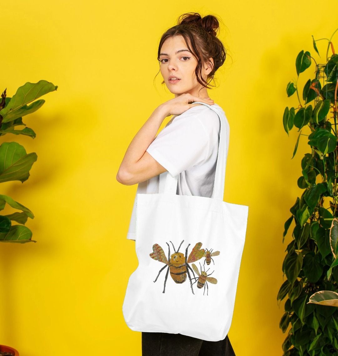 bee-ing together organic tote bag - Printed Bag - Sarah Millin