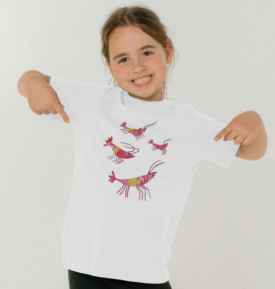 prawn party organic kids tee - Printed Kids T-Shirt - Sarah Millin