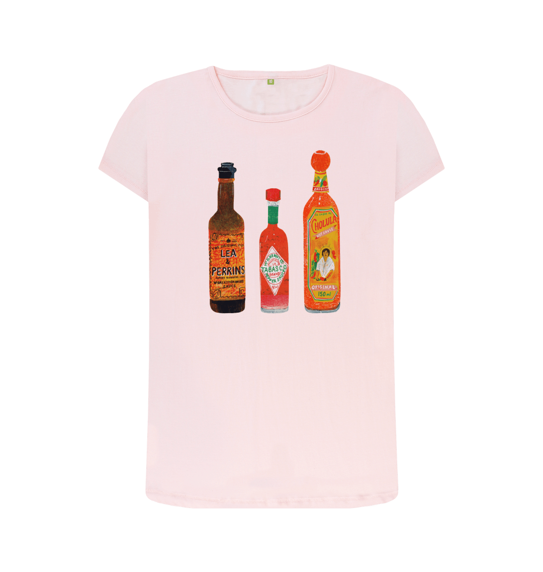 Pink Printed T-shirt Front