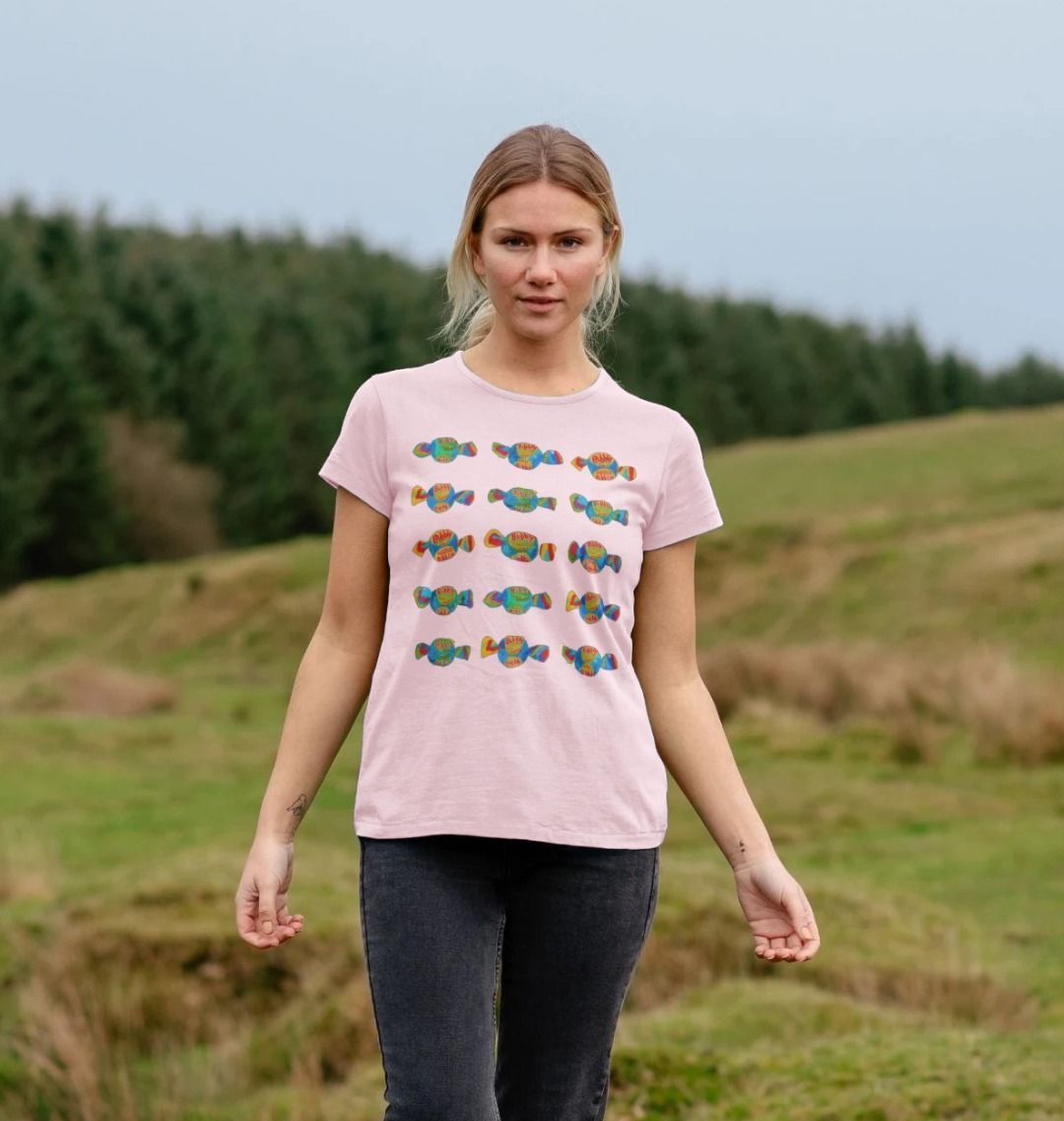 blowin' bubbles organic women's tee - Printed T-shirt - Sarah Millin