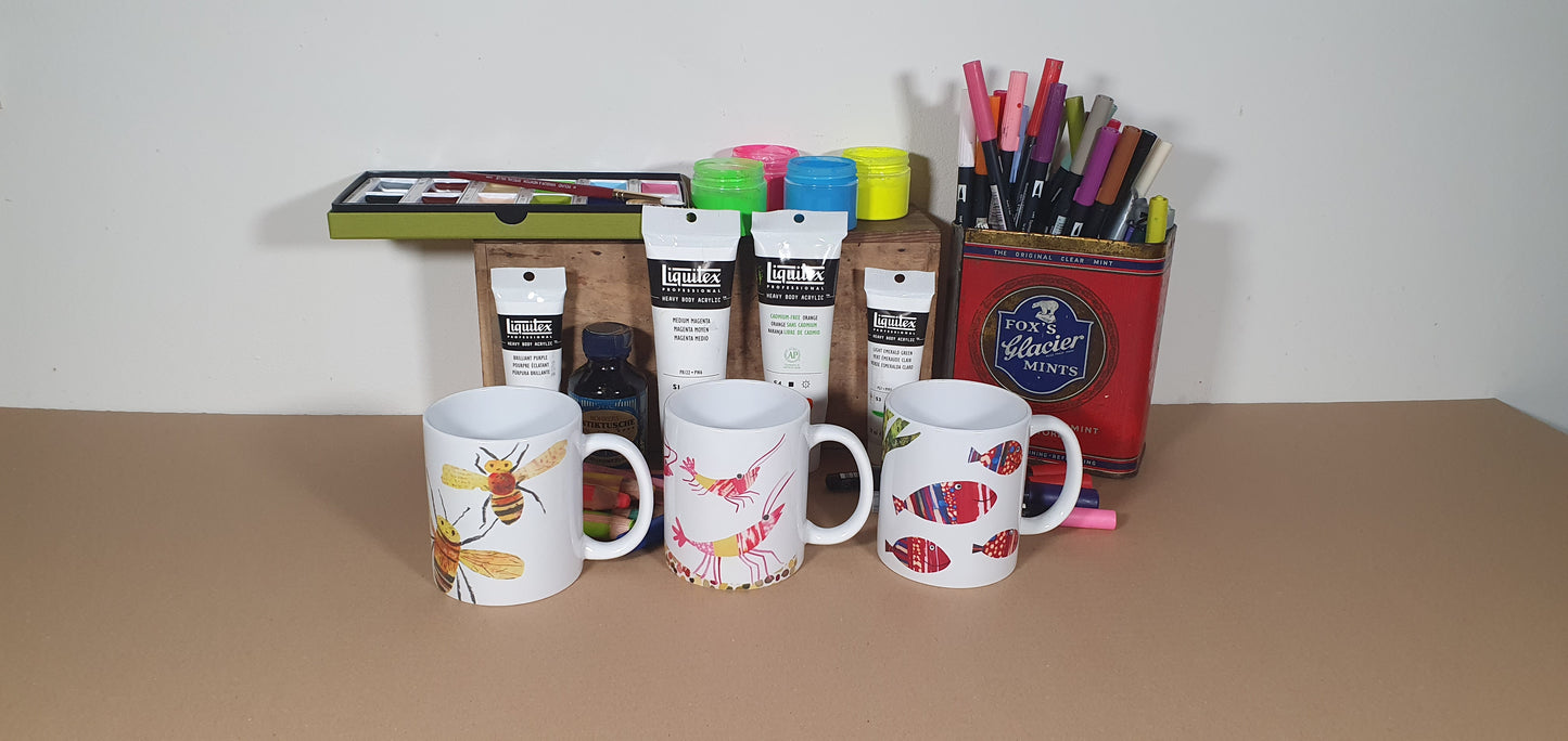 bee-ing together ceramic mug