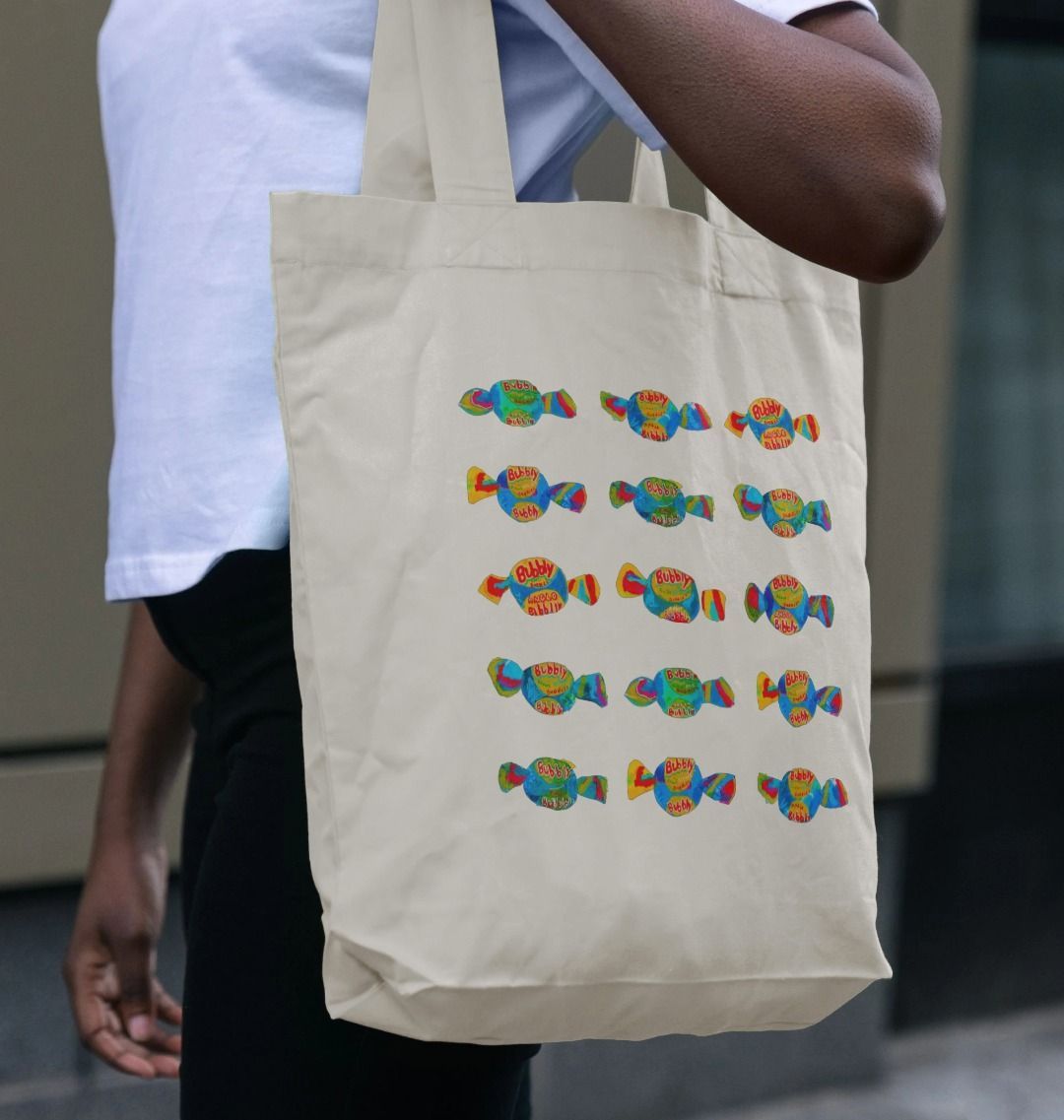 blowin' bubbles organic tote bag - Printed Bag - Sarah Millin