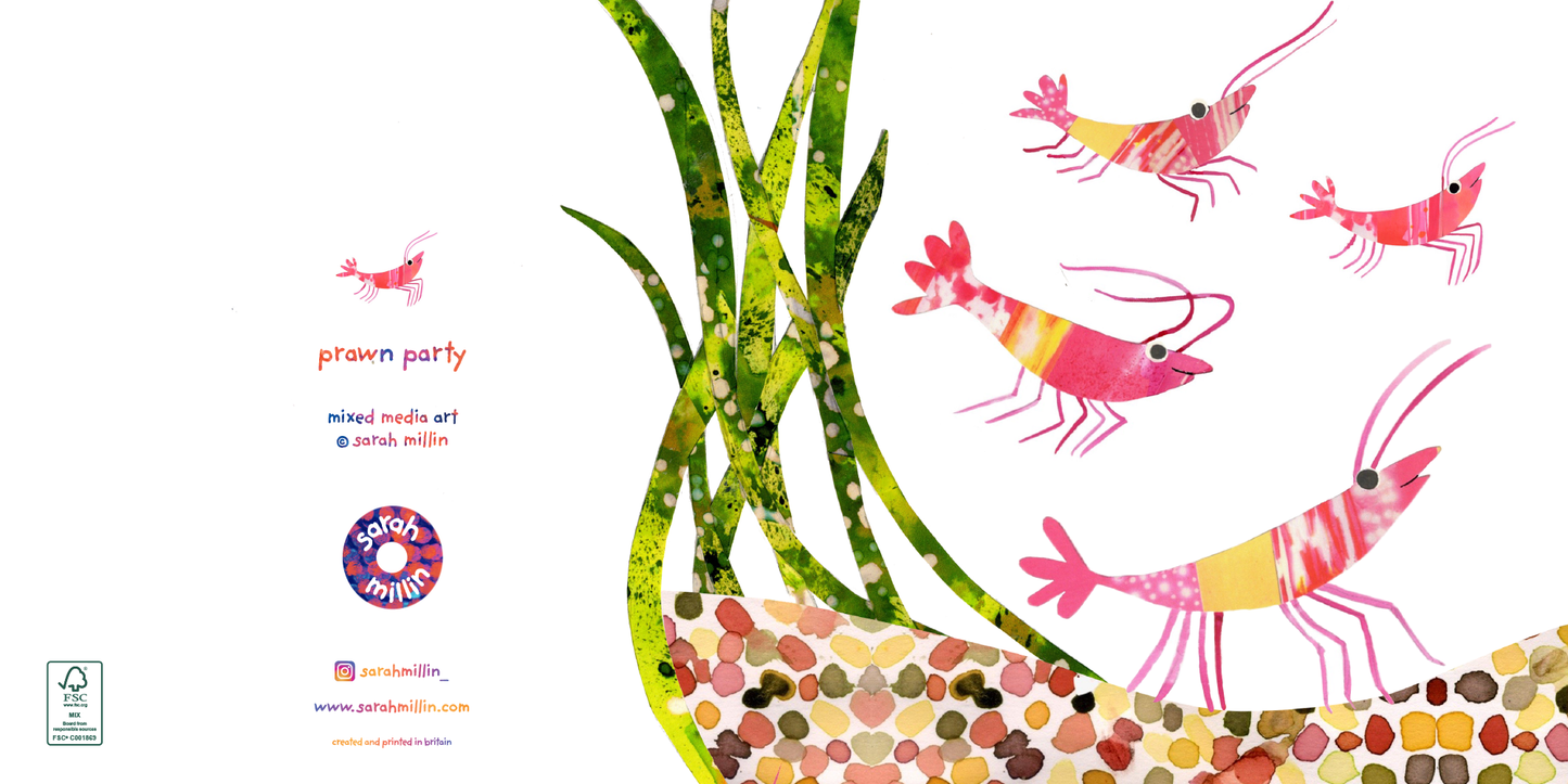 prawn party greetings card - Greetings Card - Sarah Millin