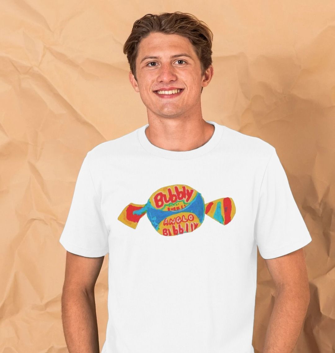 blowin' big bubbles organic men's tee - Printed T-shirt - Sarah Millin